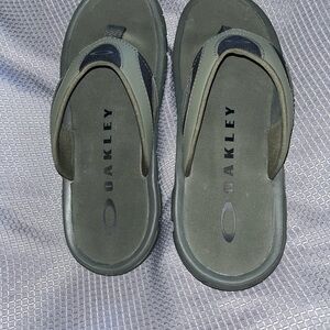 Oakley Olive Green Flip Flops